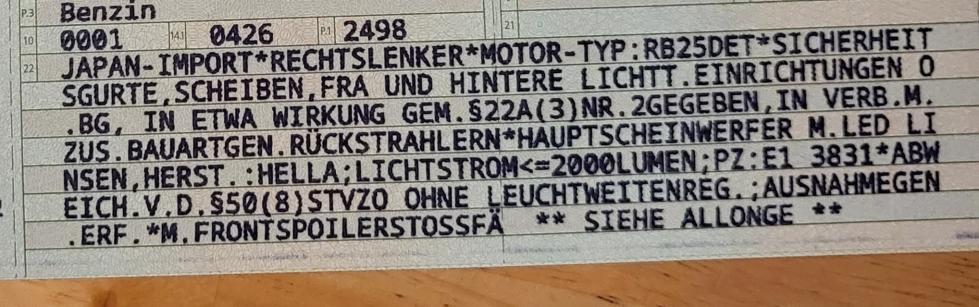 Klicke auf die Grafik für eine vergrößerte Ansicht  Name: Fahrzeugschein R34.jpg Ansichten: 0 Größe: 75,1 KB ID: 757268